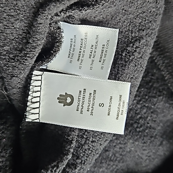 Spiritual Gangster SG Raglan Zip Hoodie Black S - Picture 7 of 10